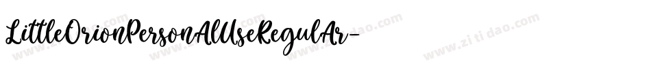 LittleOrionPersonalUseRegular-RpJ6V字体转换
