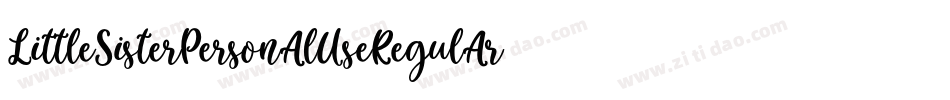 LittleSisterPersonalUseRegular-YzXpy字体转换