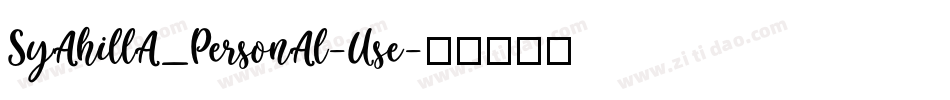 Syahilla_Personal-Use字体转换