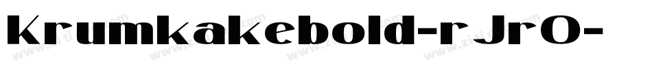 Krumkakebold-rJrO字体转换