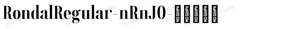 RondalRegular-nRnJO字体转换