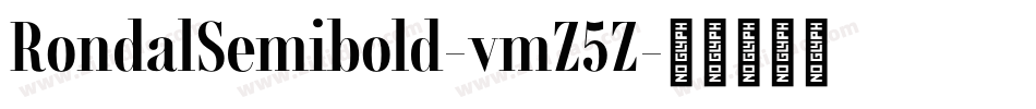 RondalSemibold-vmZ5Z字体转换