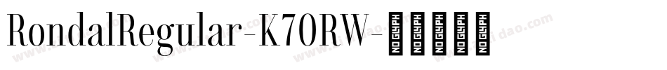RondalRegular-K7ORW字体转换