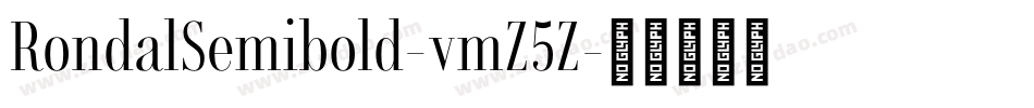 RondalSemibold-vmZ5Z字体转换