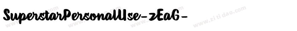 SuperstarPersonalUse-zEaG字体转换