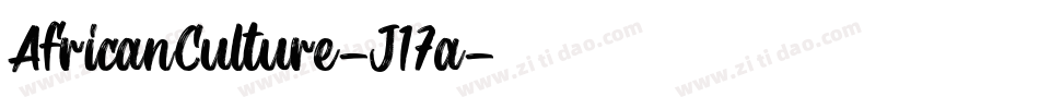 AfricanCulture-J17a字体转换