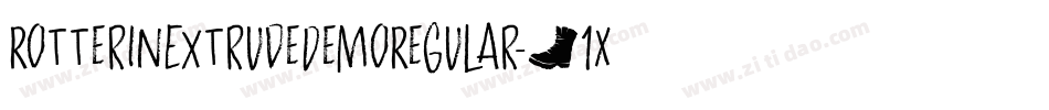 RotterinExtrudeDemoRegular-51XdV字体转换 RotterinExtrudeDemoRegular-51XdV字体转换