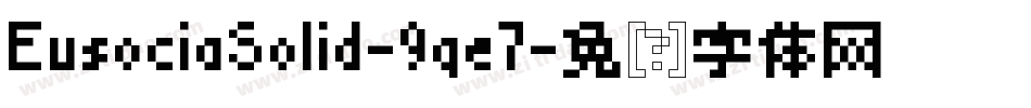 EusociaSolid-9qe7字体转换