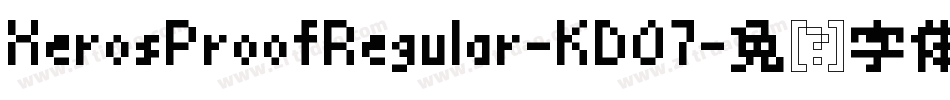XerosProofRegular-KDO7字体转换