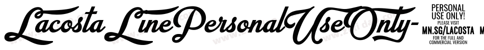 LacostaLinePersonalUseOnly-51lna字体转换