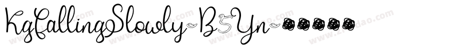 KgFallingSlowly-B5Yn字体转换