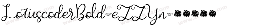 LotuscoderBold-eZZYn字体转换