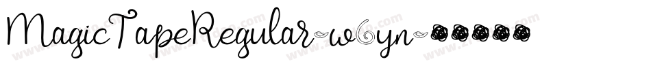 MagicTapeRegular-w6yn字体转换