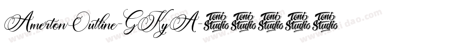 AmertonOutline-GKyA字体转换