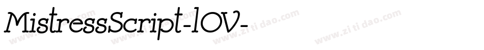MistressScript-lOV字体转换