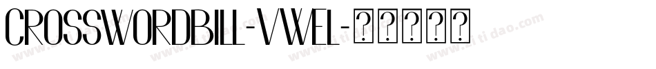 Crosswordbill-VWEl字体转换