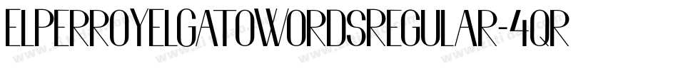 ElPerroYElGatoWordsRegular-4qr4字体转换