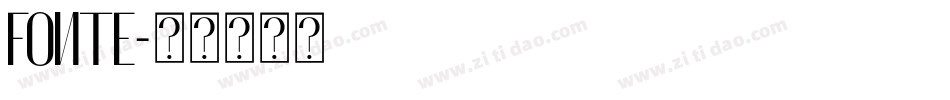FONTE字体转换