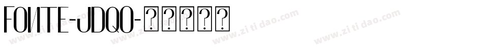 Fonte-jdqO字体转换