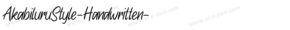 AkabiluruStyle-Handwritten字体转换