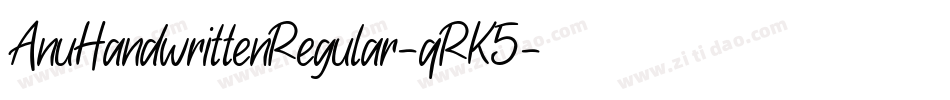 AnuHandwrittenRegular-qRK5字体转换