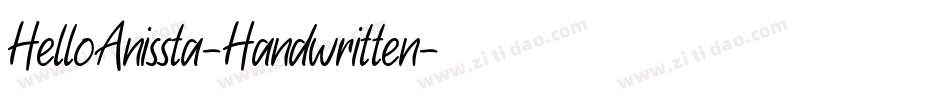 HelloAnissta-Handwritten字体转换