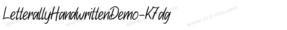 LetterallyHandwrittenDemo-K7dgl字体转换