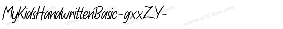 MyKidsHandwrittenBasic-gxxZY字体转换