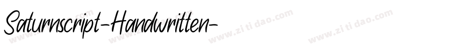 Saturnscript-Handwritten字体转换