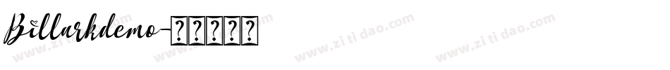 Billarkdemo字体转换