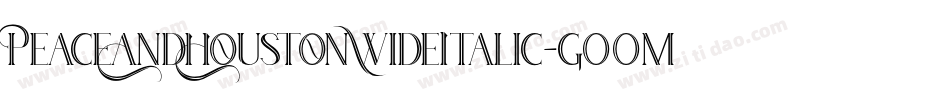PeaceAndHoustonWideItalic-GOOmP字体转换