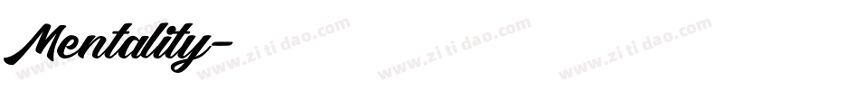 Mentality字体转换