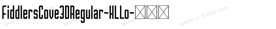 FiddlersCove3DRegular-KLLo字体转换