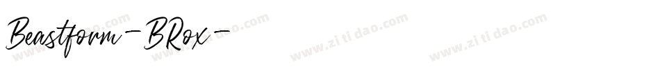 Beastform-BRox字体转换