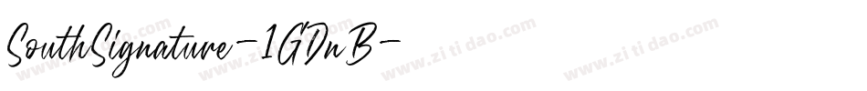 SouthSignature-1GDnB字体转换