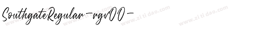 SouthgateRegular-rgvOO字体转换