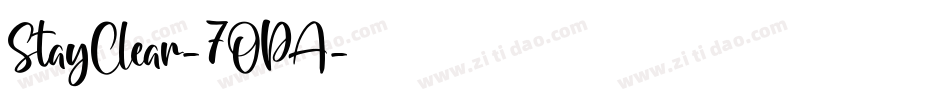 StayClear-7OPA字体转换