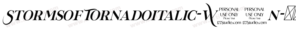StormsOfTornadoItalic-W21n字体转换