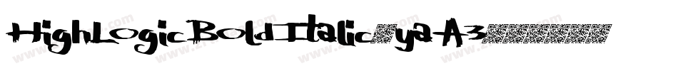 HighLogicBoldItalic-yaA3字体转换
