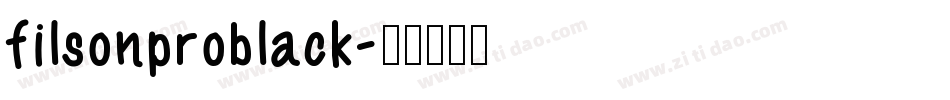 filsonproblack字体转换