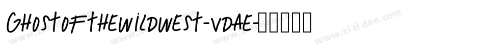 GhostOfTheWildWest-VDae字体转换
