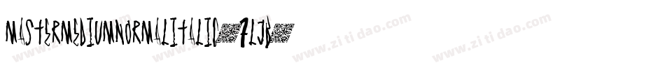 MasterMediumNormalItalic-7LjB字体转换