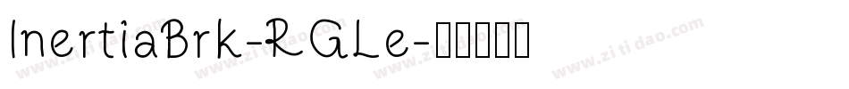 InertiaBrk-RGLe字体转换