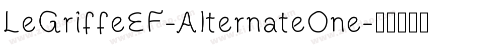 LeGriffeEF-AlternateOne字体转换