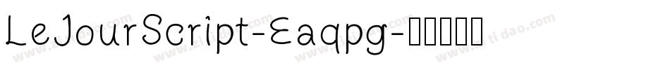 LeJourScript-Eaqpg字体转换