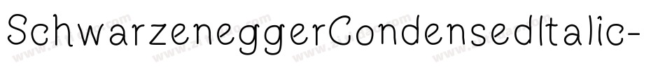 SchwarzeneggerCondensedItalic-lELe字体转换