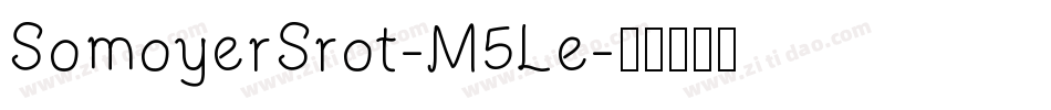 SomoyerSrot-M5Le字体转换