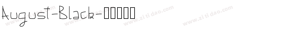 August-Black字体转换