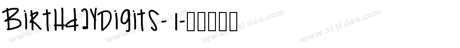 BirthdayDigits-1字体转换