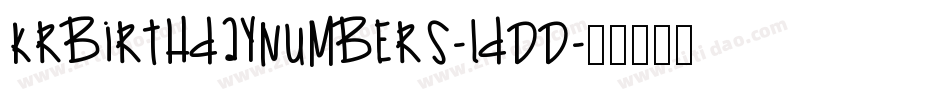 KrBirthdayNumbers-ldDD字体转换